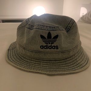 adidas light wash denim bucket hat